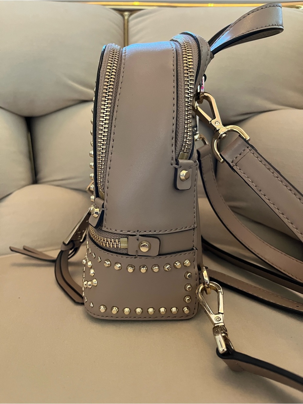 Michael Kors Rhea Mini Studded Backpack Crossbody - Picture 12 of 14